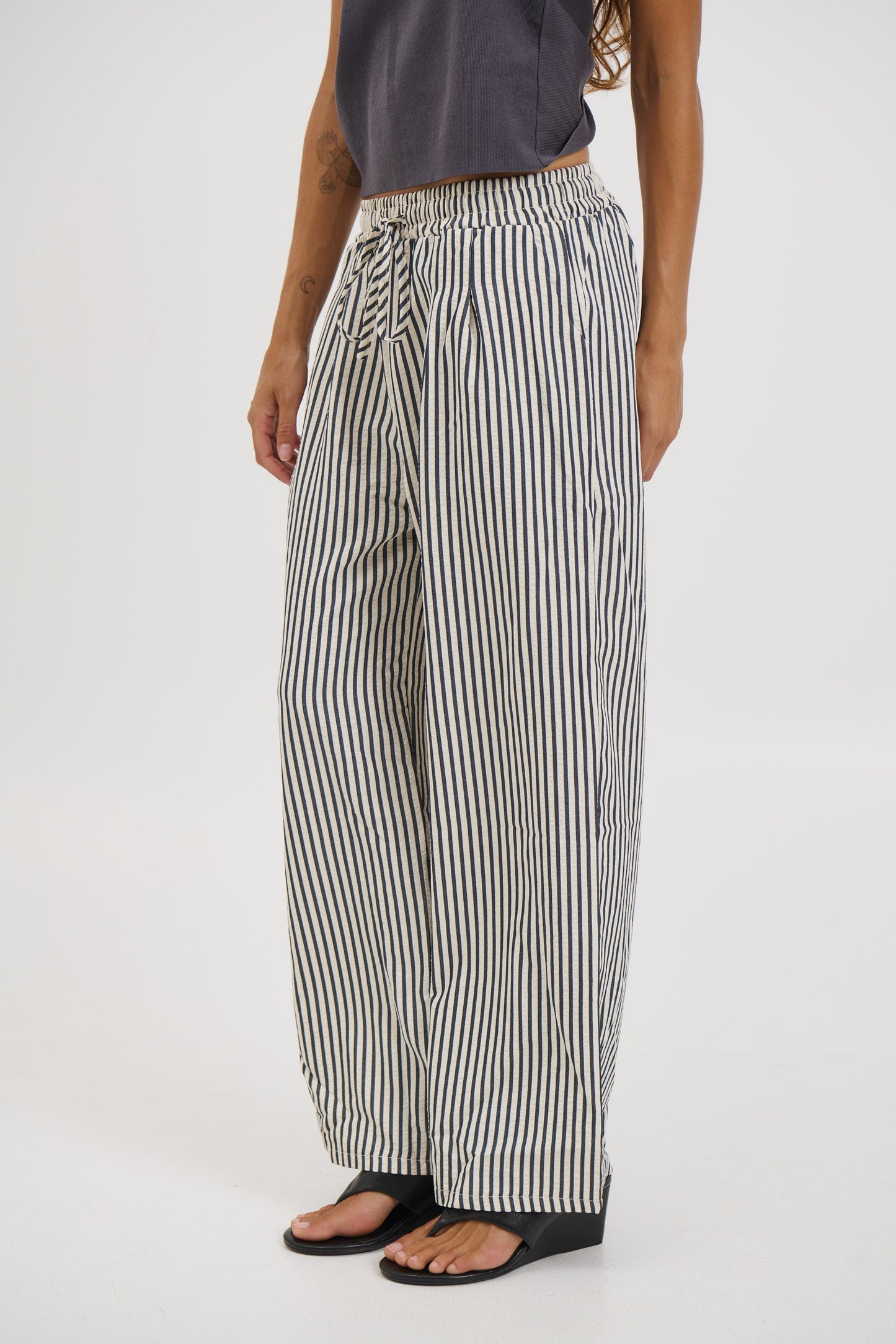 Hazel Pant Black Stripe - FINAL SALE