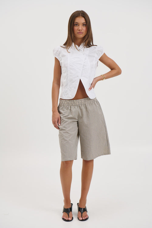 Katherine Short Sleeve Shirt White