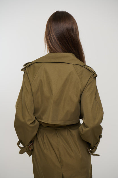 Lia Trench Olive - FINAL SALE