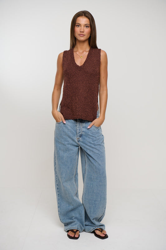 Kitt Knit Top Chocolate