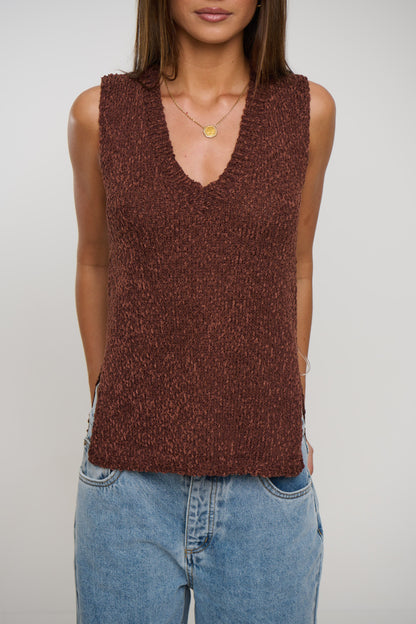 Kitt Knit Top Chocolate
