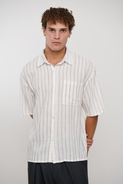 Luke Shirt Black Stripe