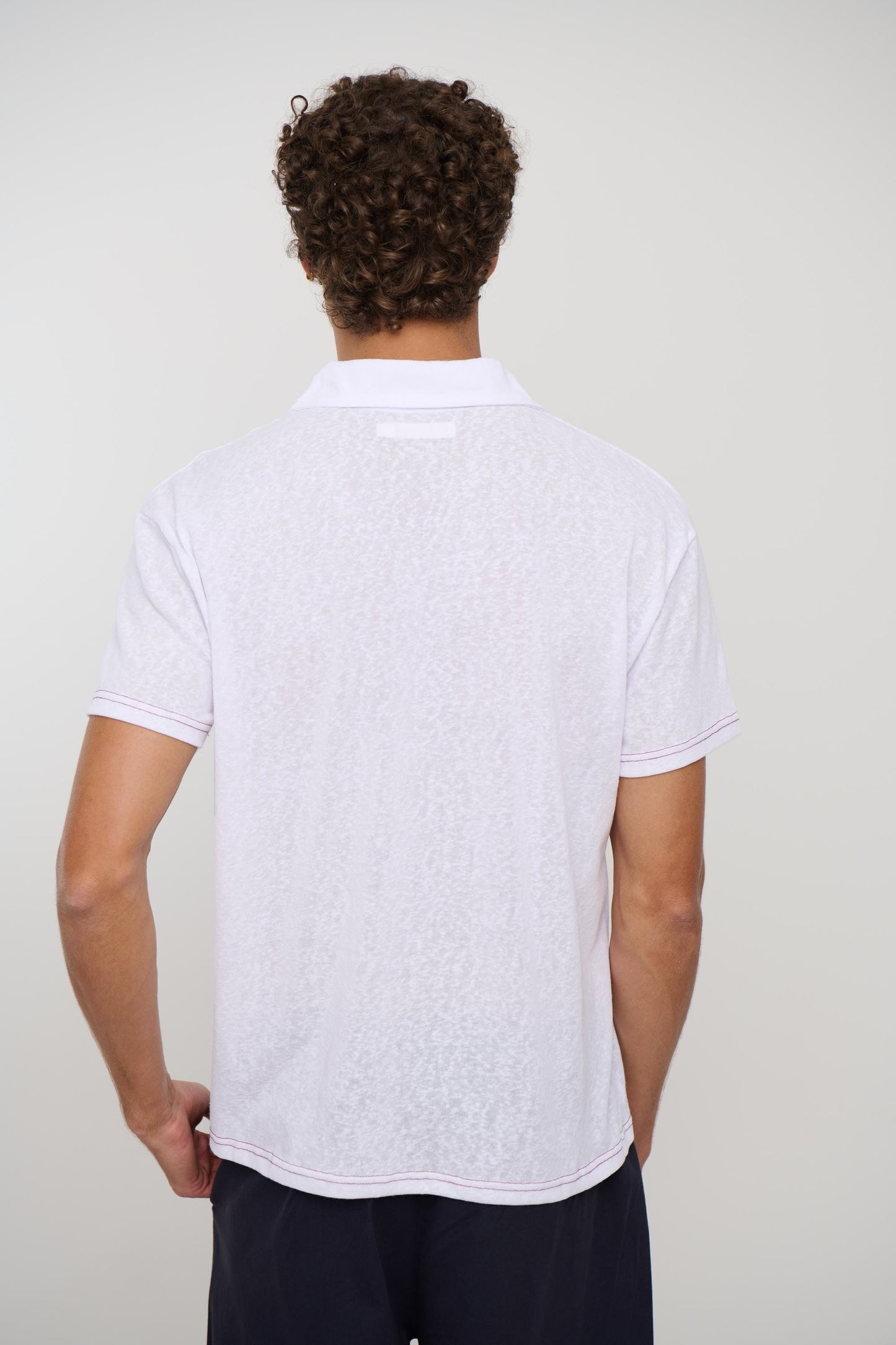 Eric Lightweight Polo White - FINAL SALE