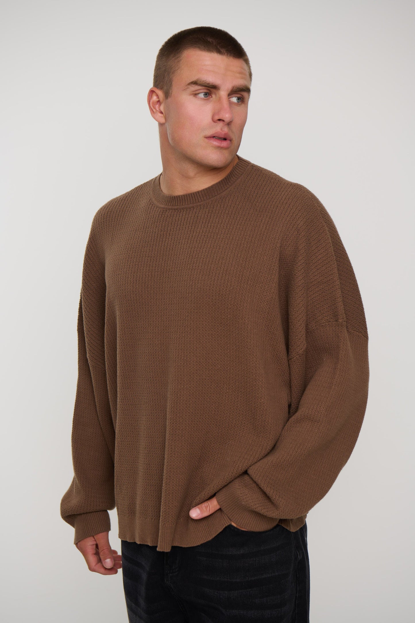 Lightweight Texture Sweat Choc