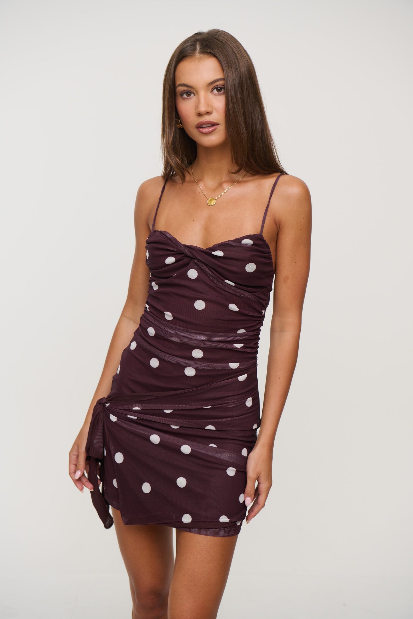 Esme Mini Dress Chocolate - FINAL SALE