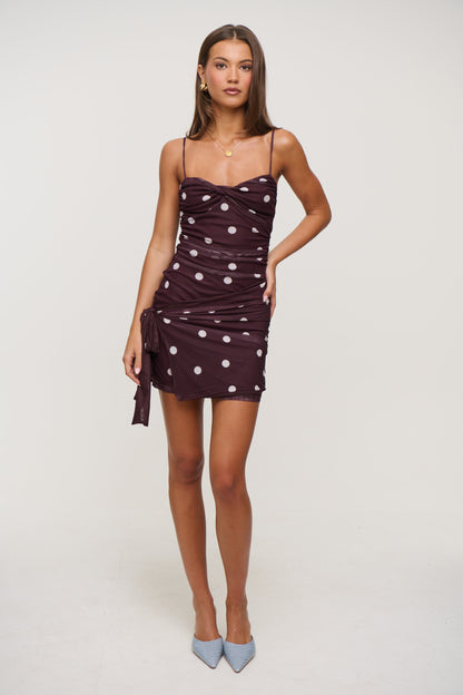 Esme Mini Dress Chocolate - FINAL SALE