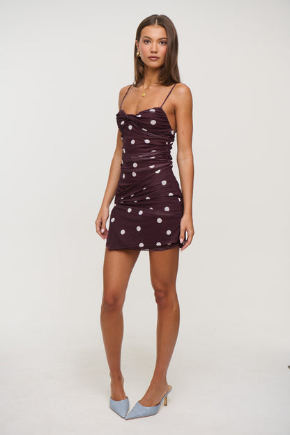 Esme Mini Dress Chocolate - FINAL SALE