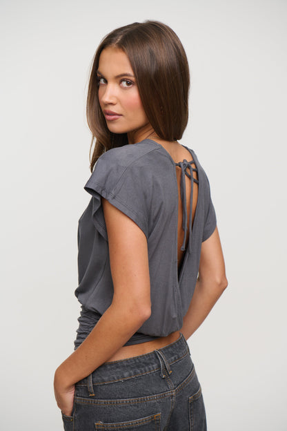 Chelsea Top Dark Grey