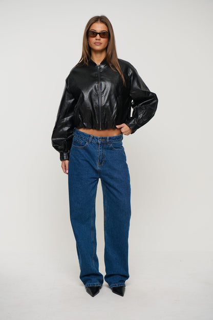 Clara Bomber Vintage Black