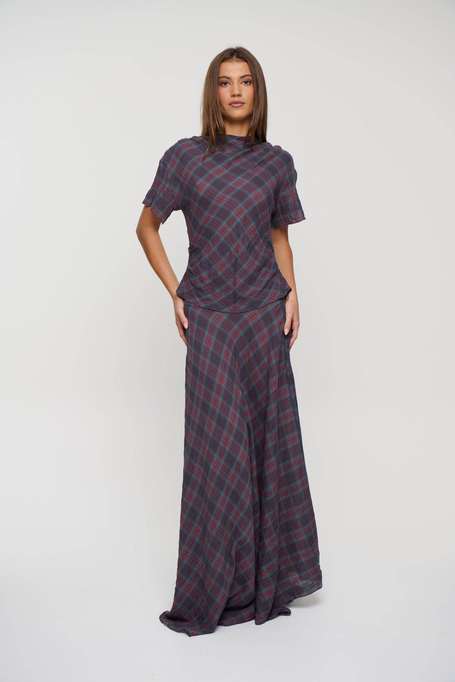 Halcyon Top Jade Plaid