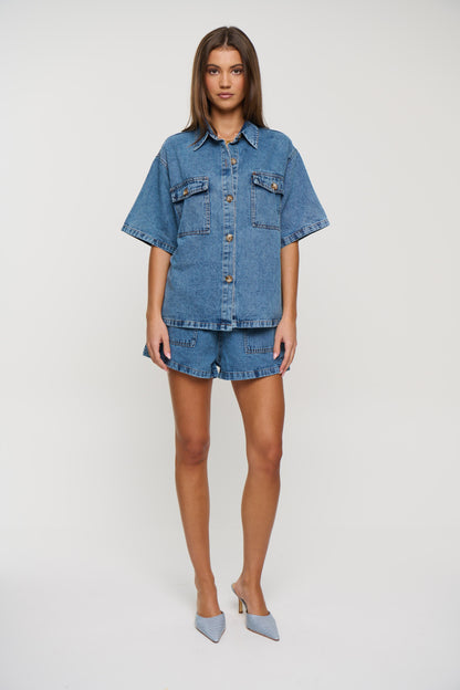 Delaney Denim Set Light Blue