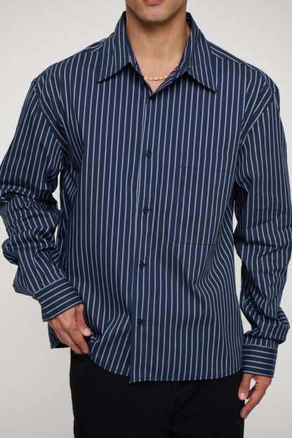 Long Sleeve Box Shirt Navy
