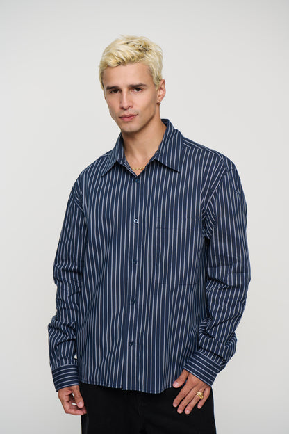 Long Sleeve Box Shirt Navy
