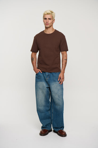 Charlie Ringer Tee Plain Chocolate