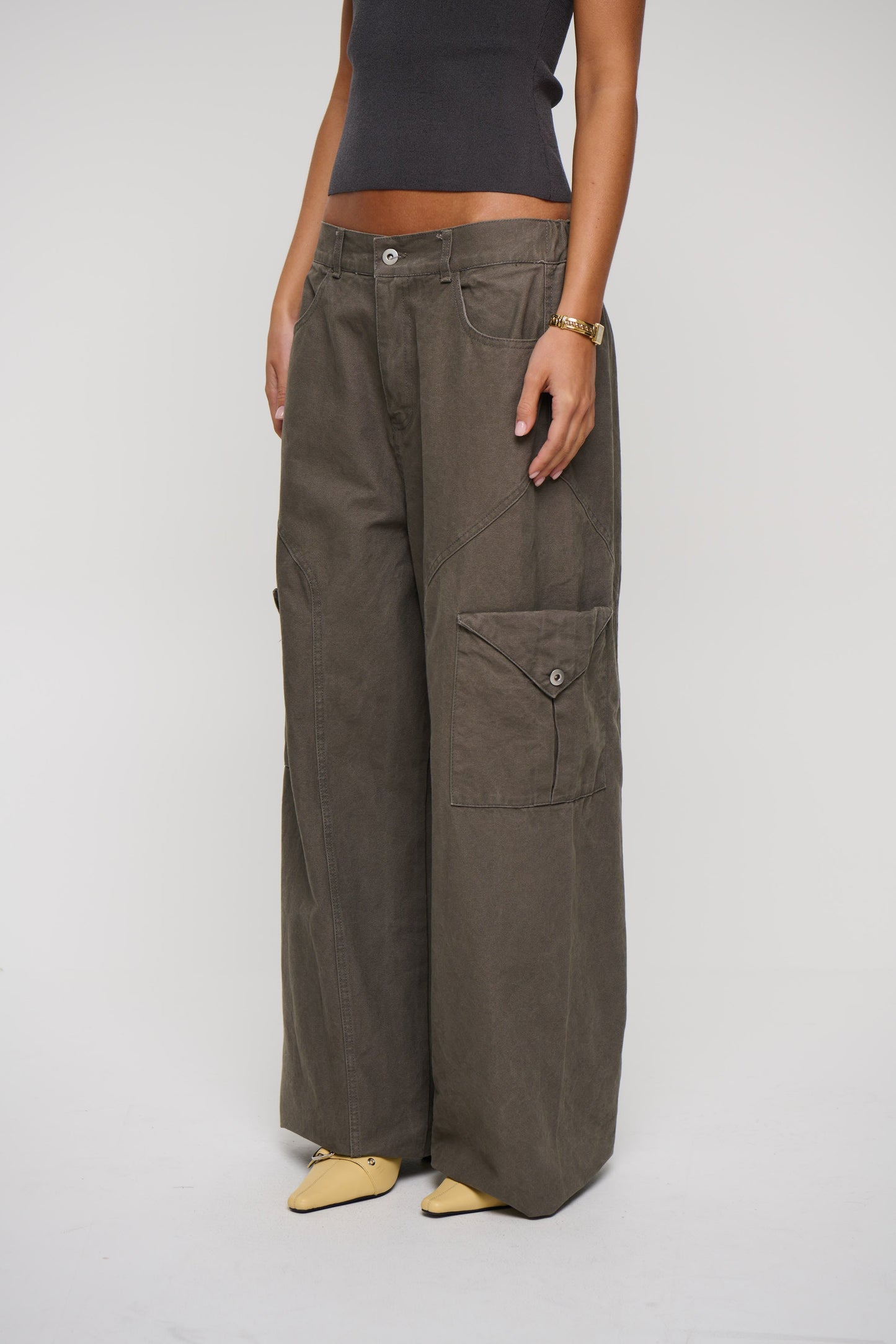 Annie Cargo Pant Dark Grey