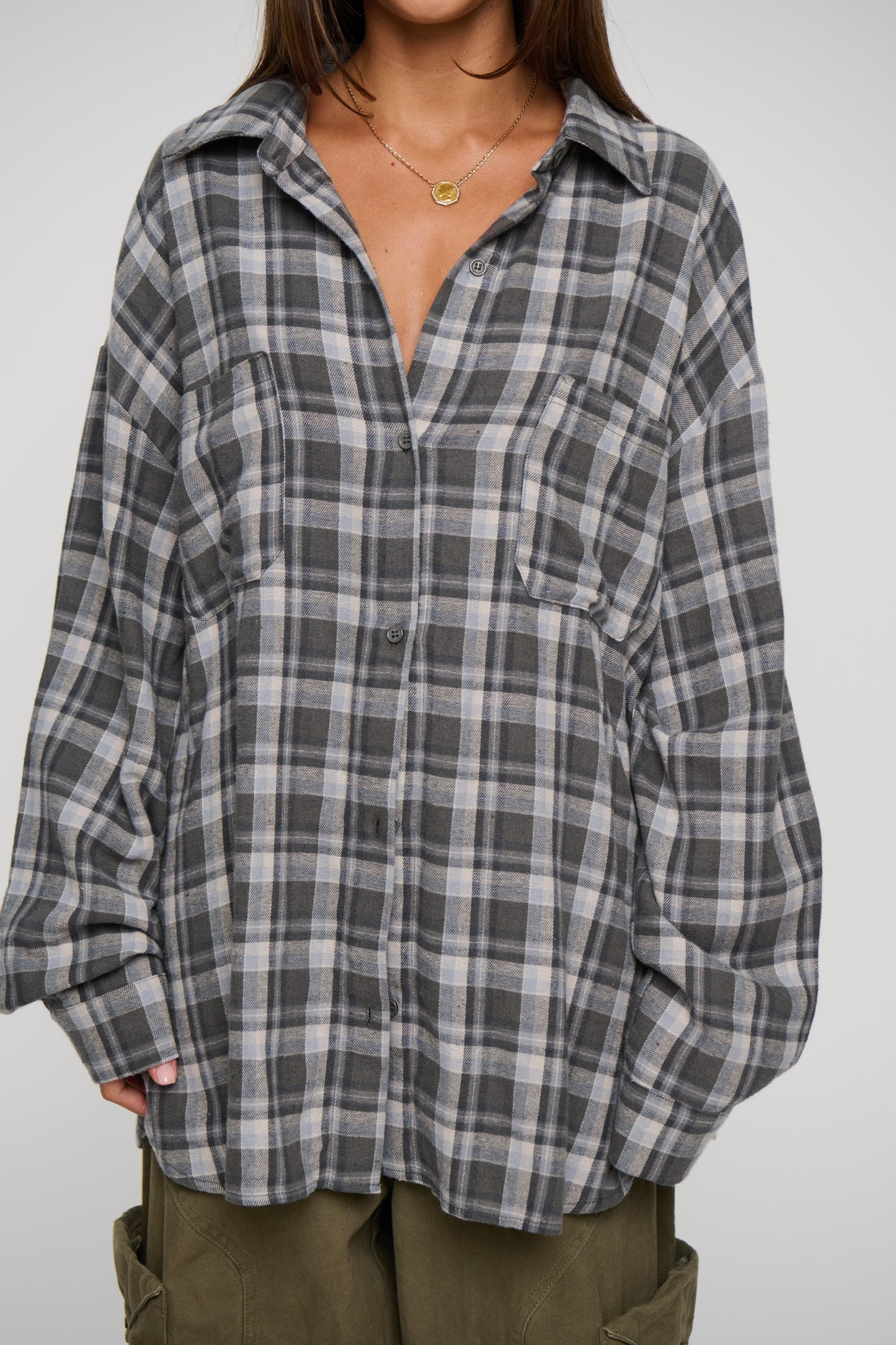 Clarity Shirt Slate Plaid