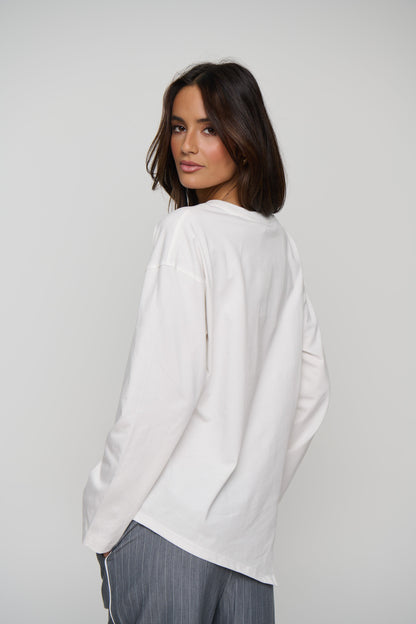 Blake Long Sleeve Tee Vanilla