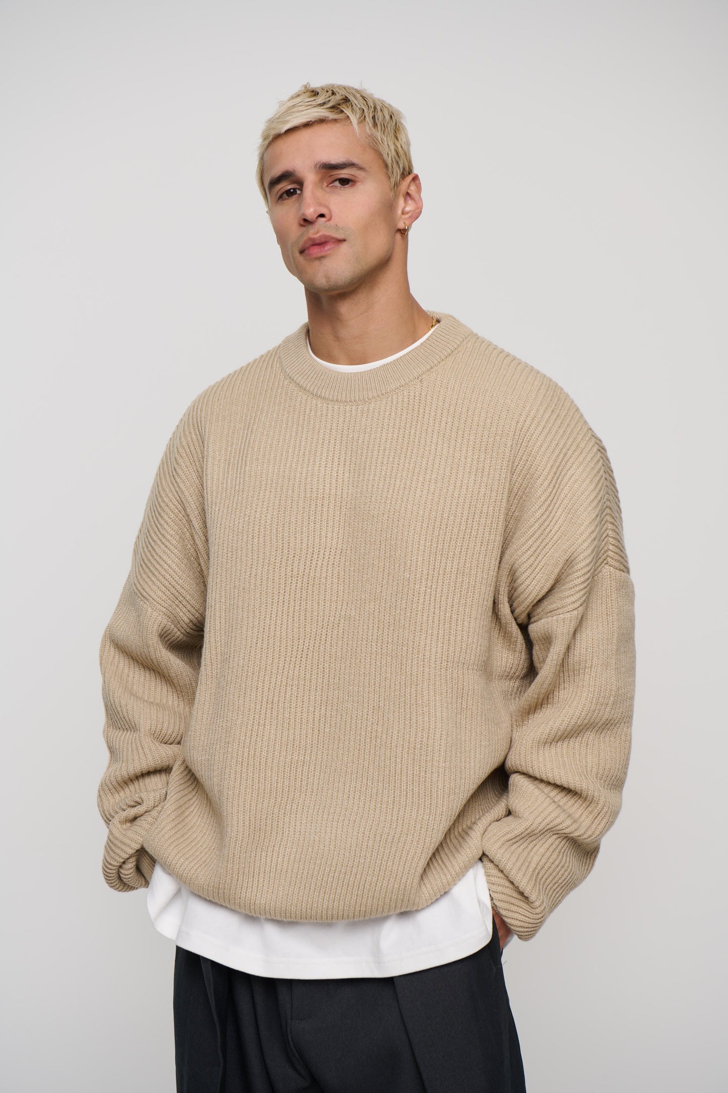 Drop Sleeve Heavy Knit Oat