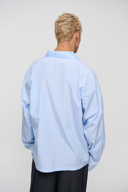 Chad Stripe Shirt Blue