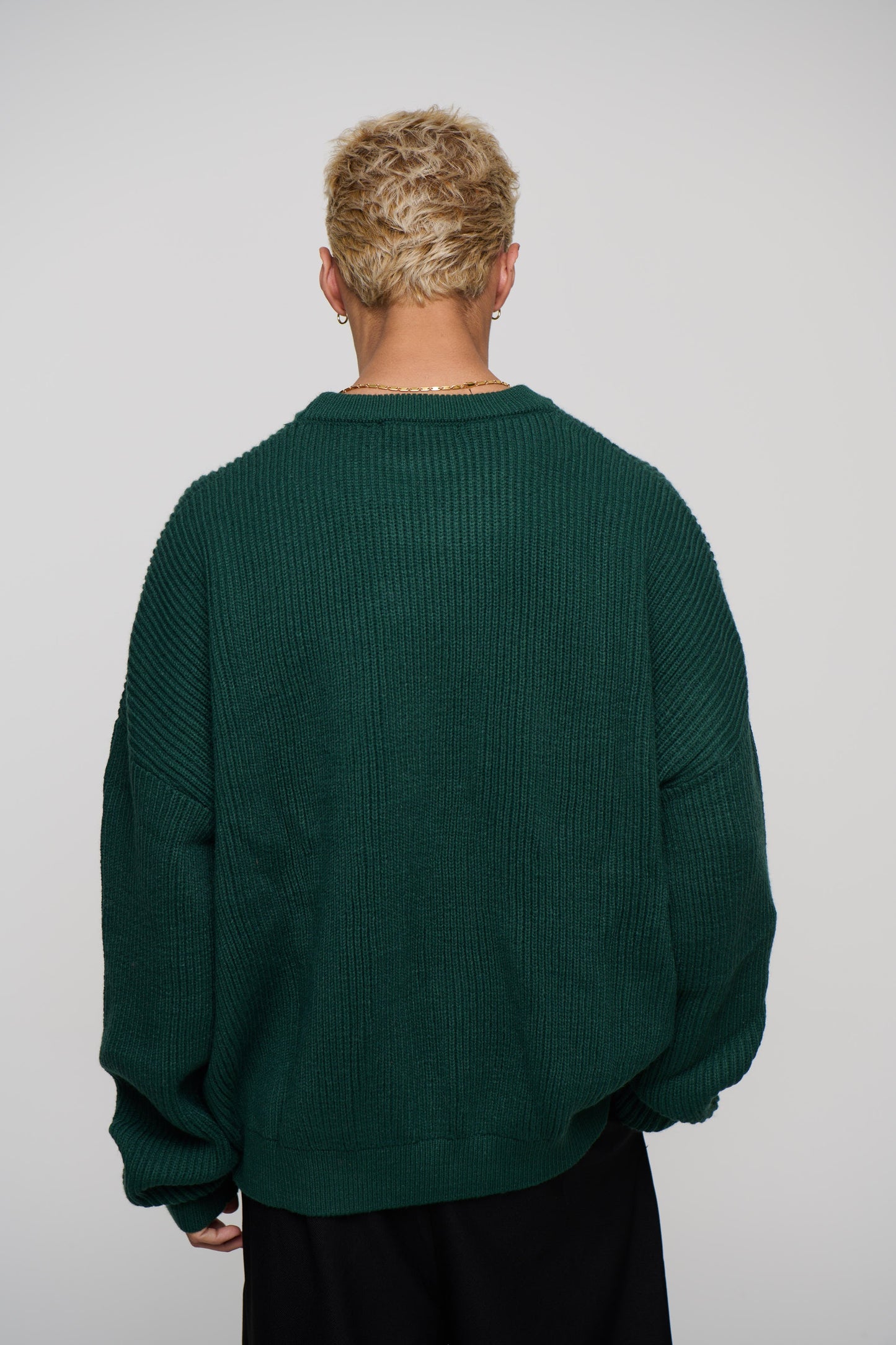Drop Sleeve Heavy Knit Emerald