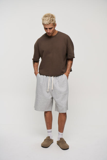 Drop Cotton Short Grey