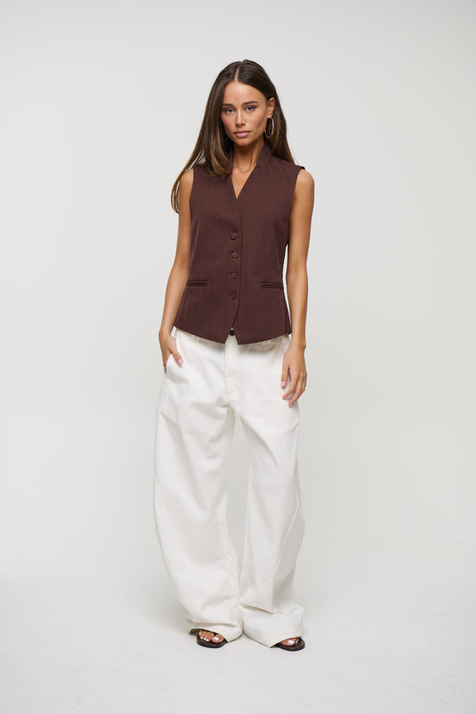 Angeline Vest Chocolate
