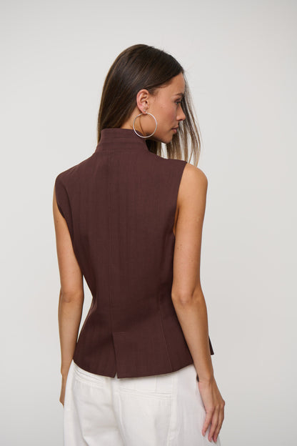 Angeline Vest Chocolate