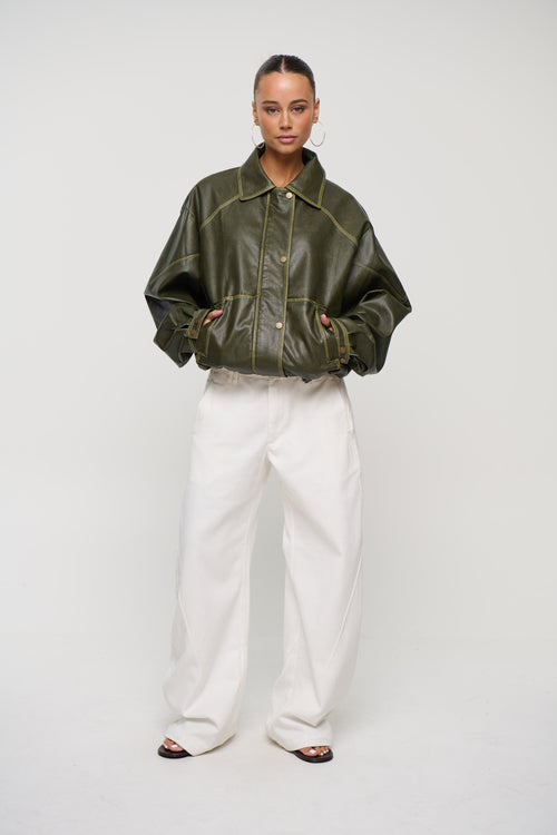 Jorja Bomber Jacket Army