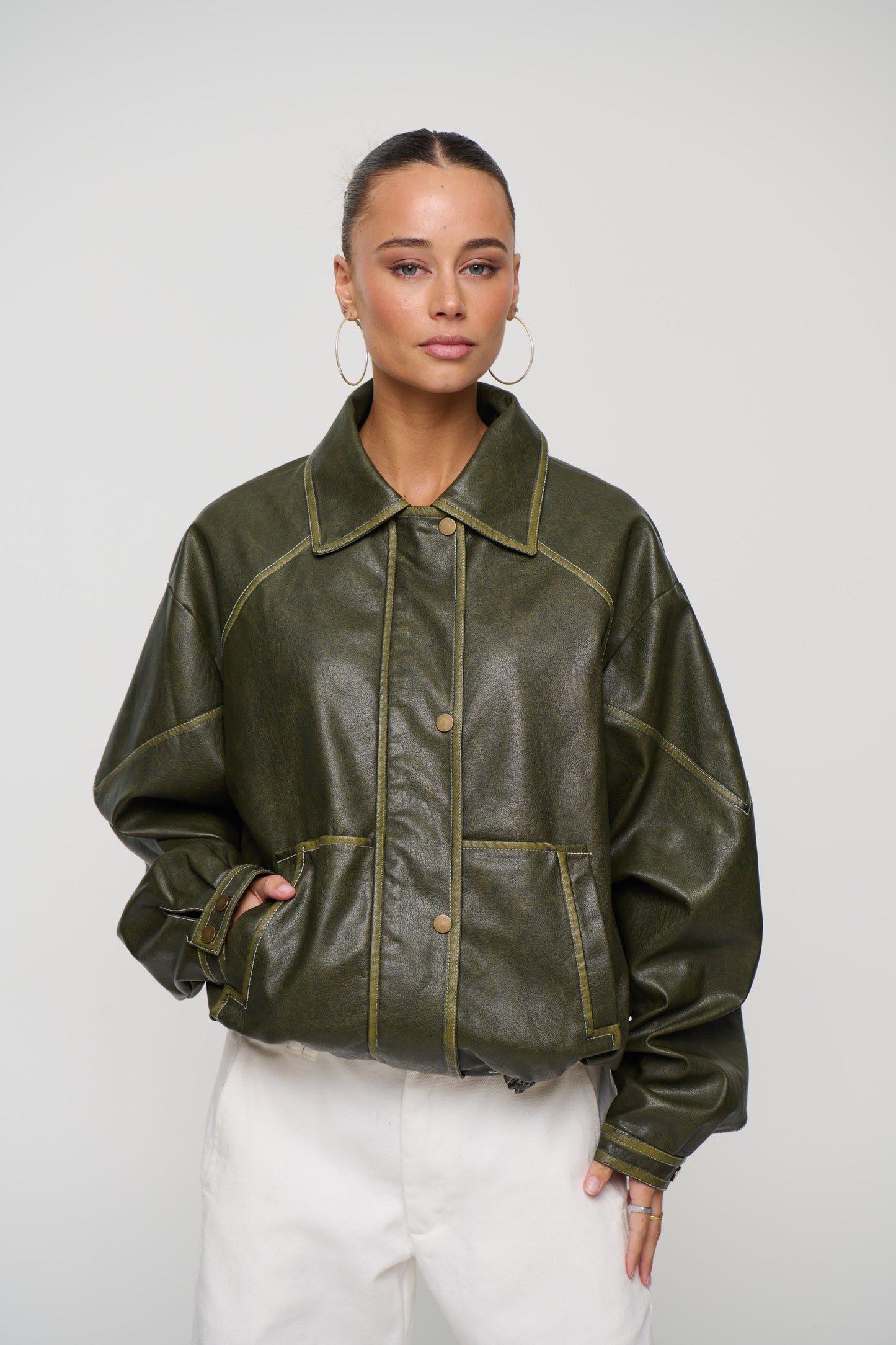 Jorja Bomber Jacket Army