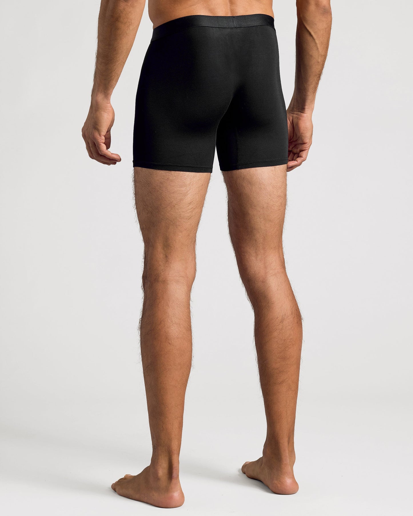 Black Boxer Briefs W/ Fly 6-Pack
