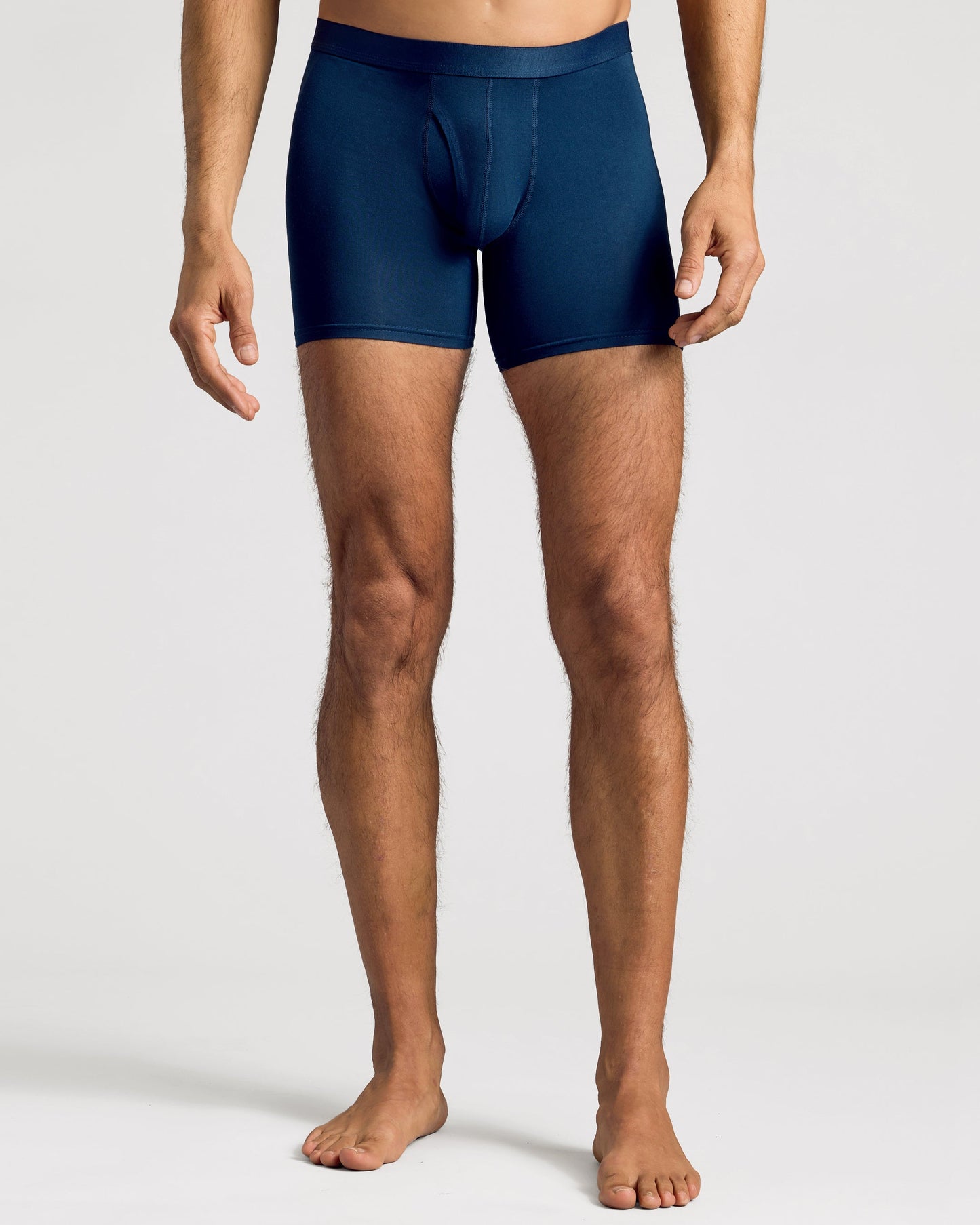 Navy Boxer Briefs W/ Fly 6-Pack 2025