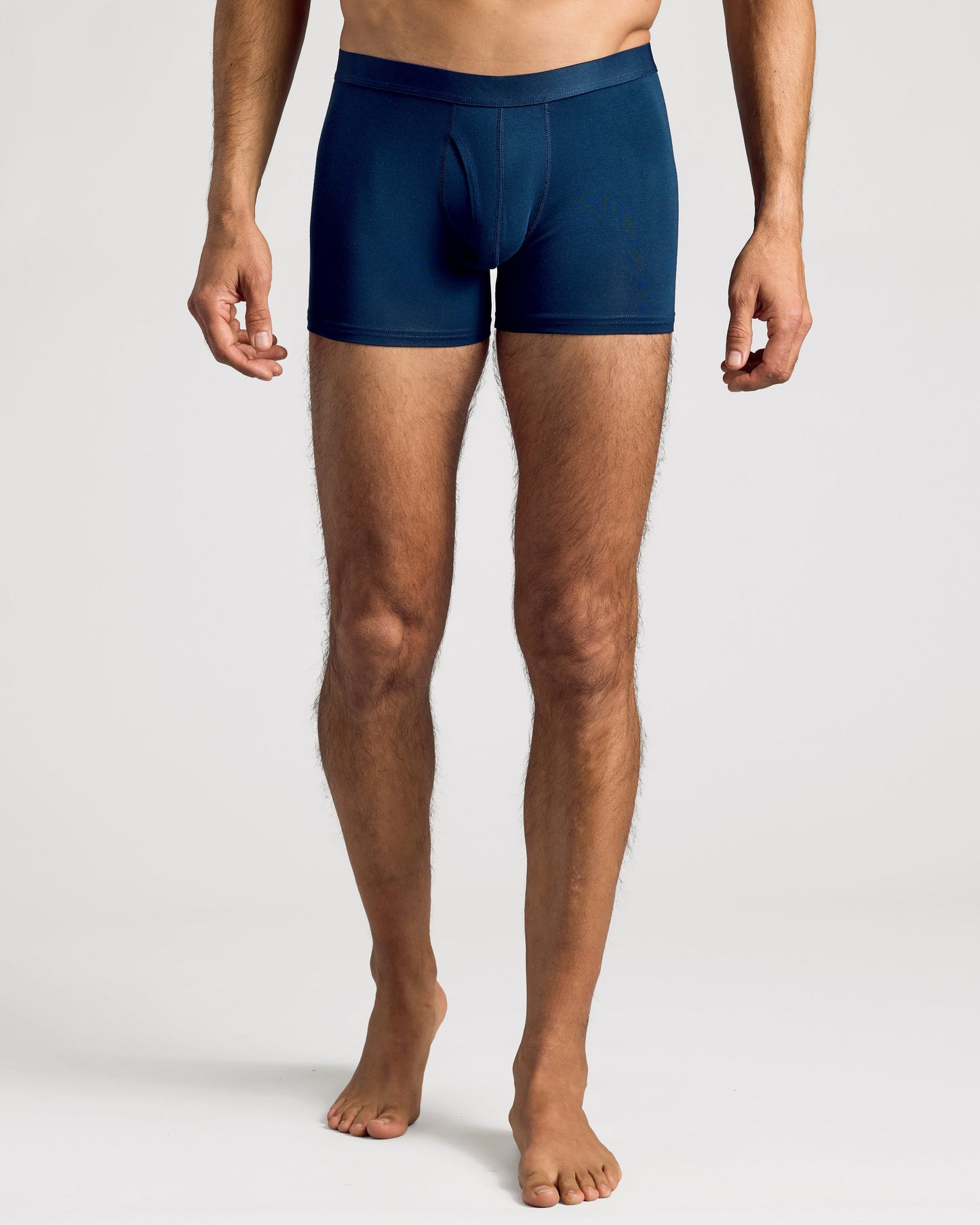 Navy Boxer Trunks W/ Fly 3-Pack