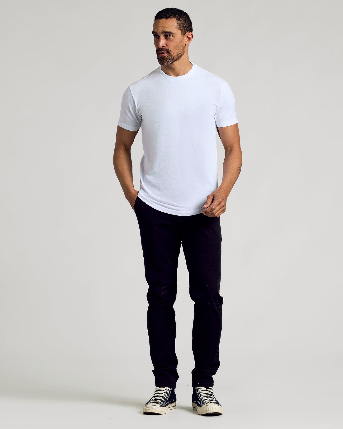 White Curved Hem Classic Crew Neck 3-Pack