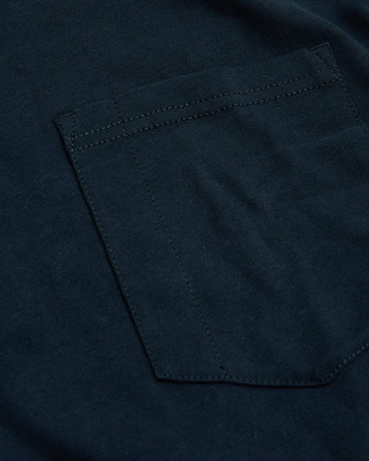Navy Heavyweight Long Sleeve Pocket Crew