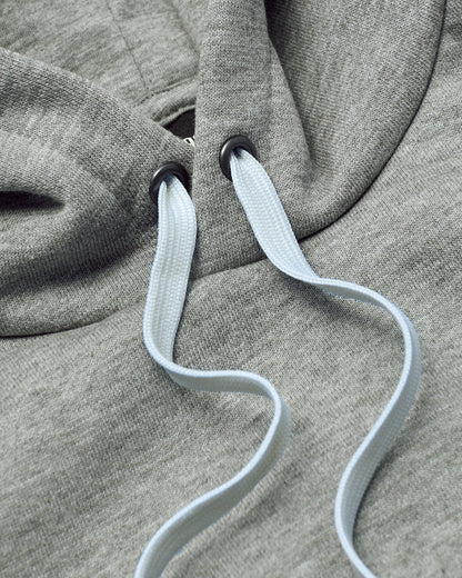 Dark Heather Gray Fleece French Terry Pullover Hoodie