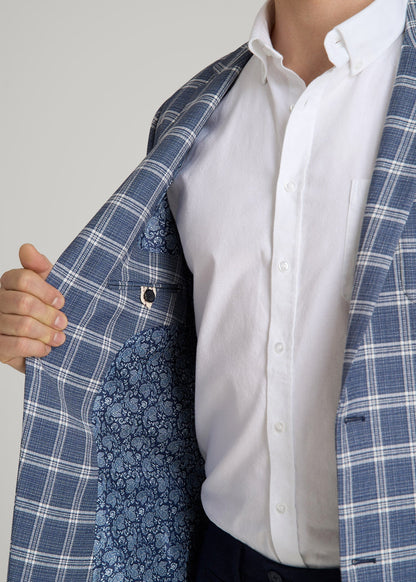 Core Blazer for Tall Men in Navy Check