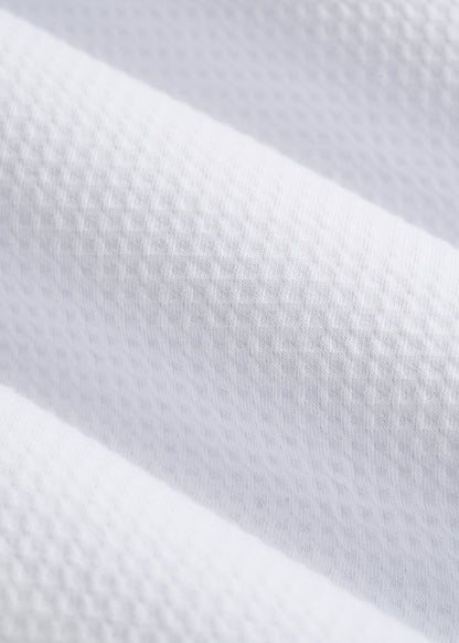 Cloud Knit Waffle Long Sleeve Tee for Tall Men in White