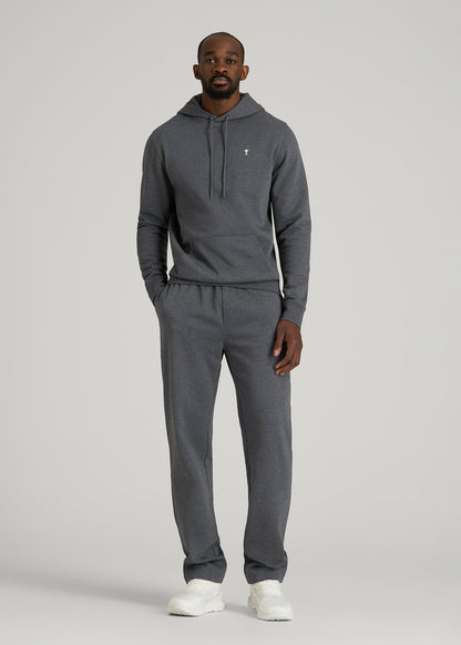 Core Motion Fleece Popover Hoodie for Tall Men in Charcoal Mix