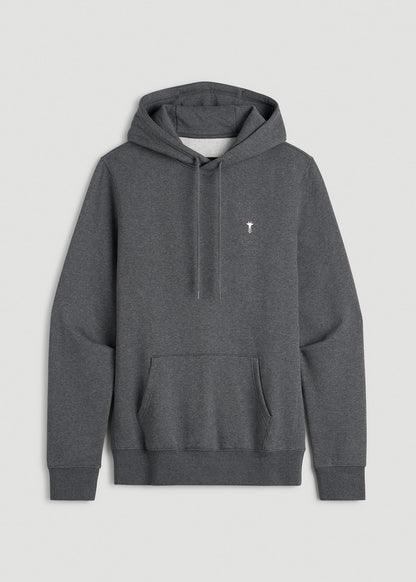 Core Motion Fleece Popover Hoodie for Tall Men in Charcoal Mix