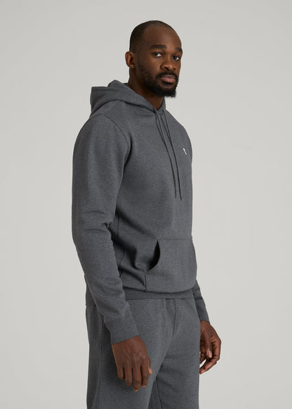 Core Motion Fleece Popover Hoodie for Tall Men in Charcoal Mix