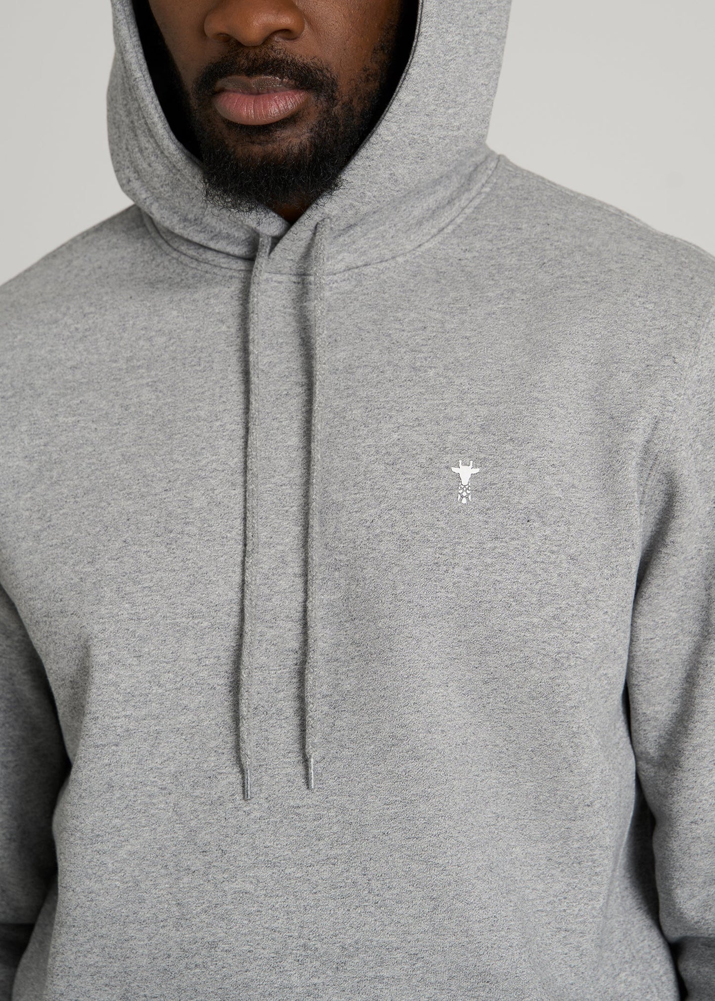 Core Motion Fleece Popover Hoodie for Tall Men in Heathered Grey