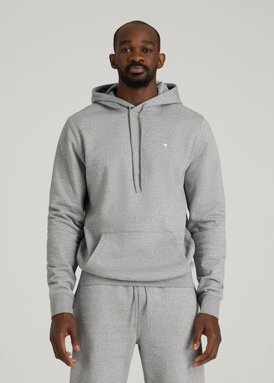 Core Motion Fleece Popover Hoodie for Tall Men in Heathered Grey