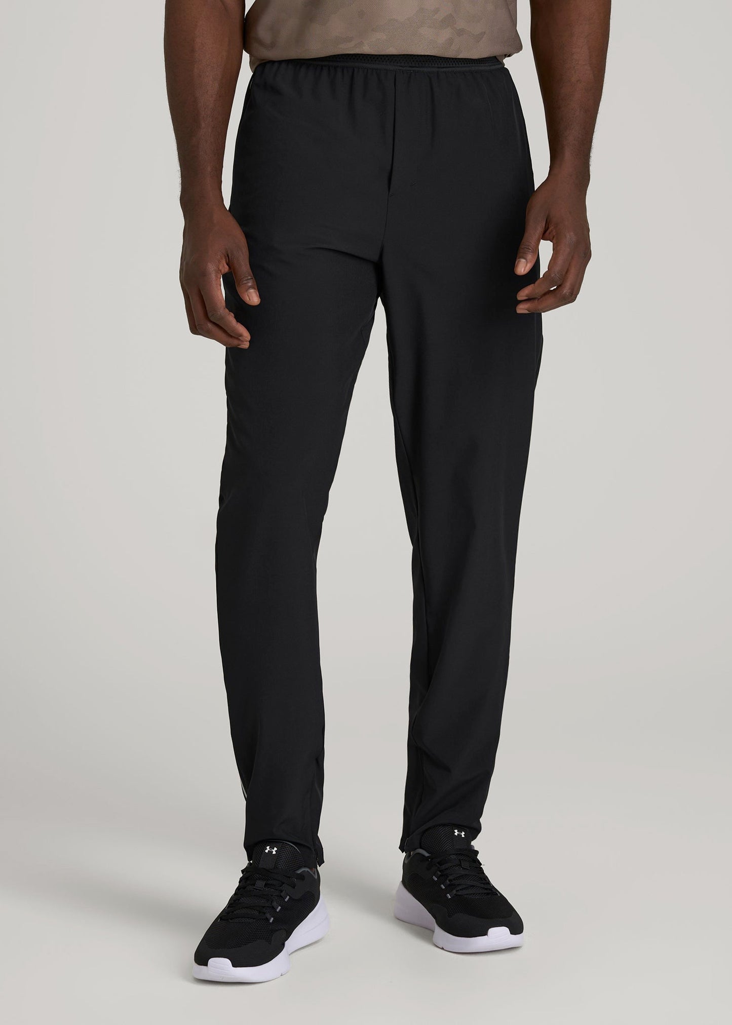 Featherweight Running Pants for Tall Men in Black