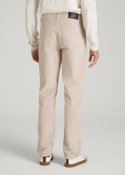 STRAIGHT-LEG Stretch Corduroy Pants for Tall Men in Drywall Tan