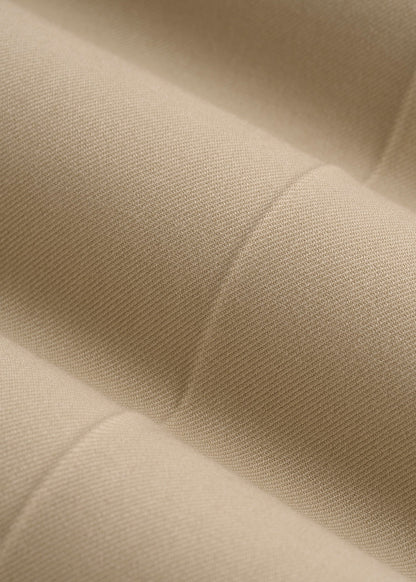 Relaxed Pleated Trousers for Tall Men in Light Khaki