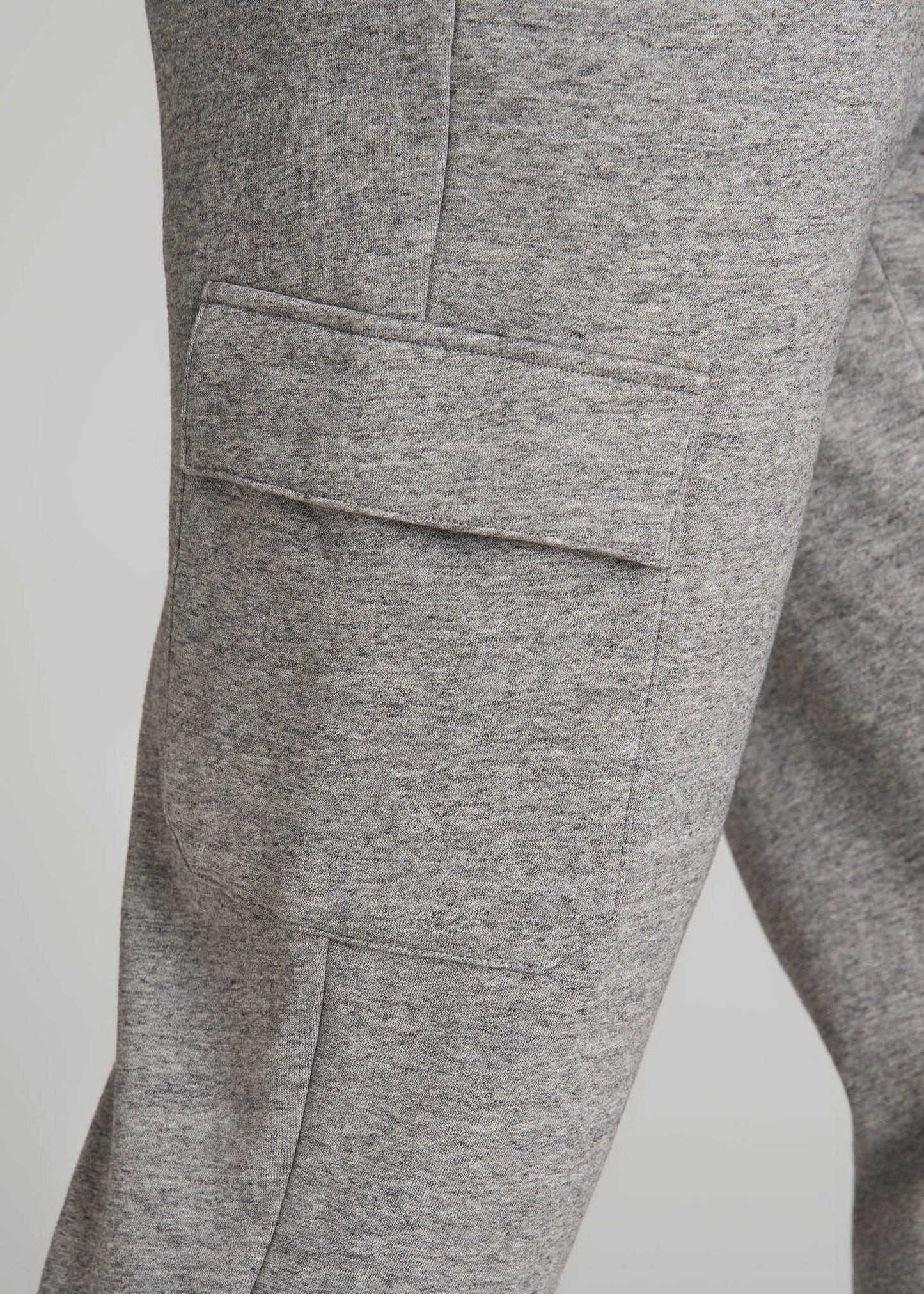 Wearever Fleece Cargo Jogger For Tall Men in Heather Grey