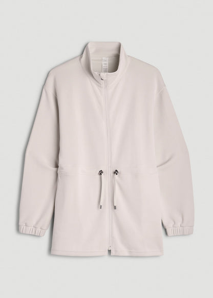 Soft Motion Cinch Waist Jacket for Tall Women in Pearl