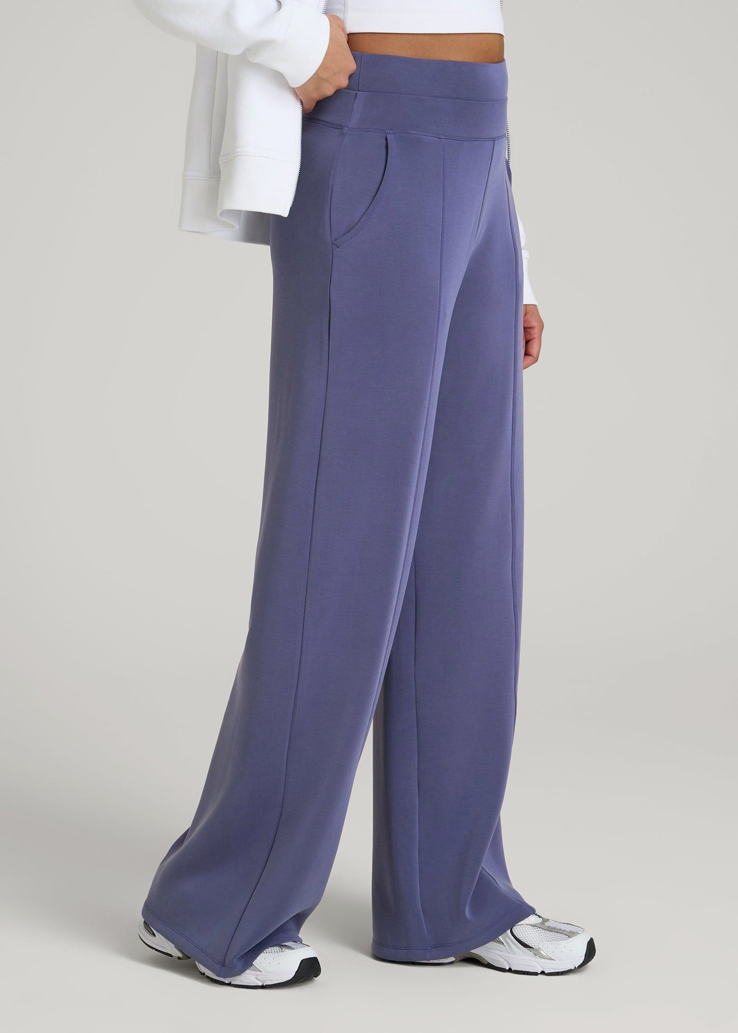 Soft Motion Wide Leg Ultra High Rise Pant for Tall Women in Future Dusk