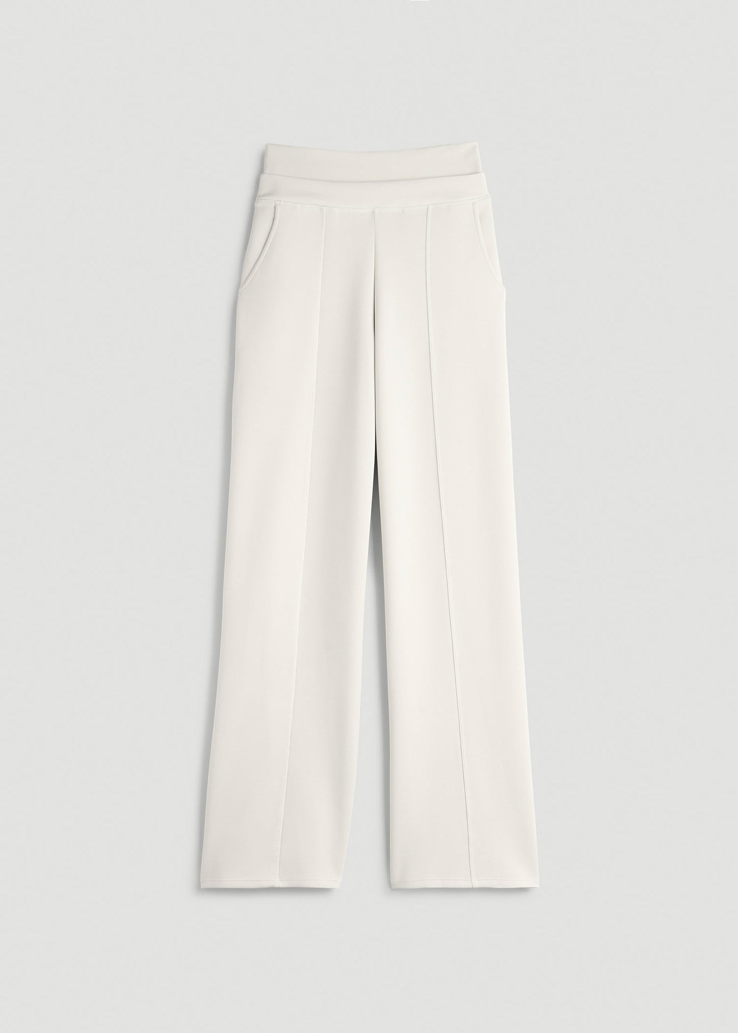 Soft Motion Wide Leg Ultra High Rise Pant for Tall Women in Pearl