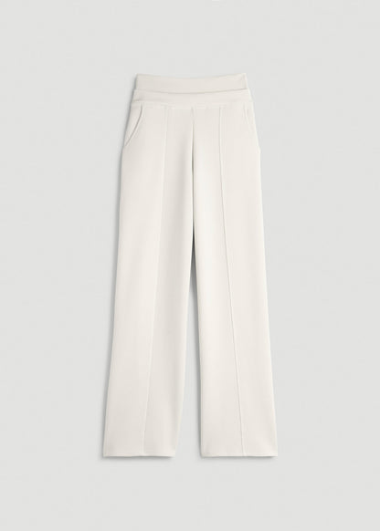 Soft Motion Wide Leg Ultra High Rise Pant for Tall Women in Pearl